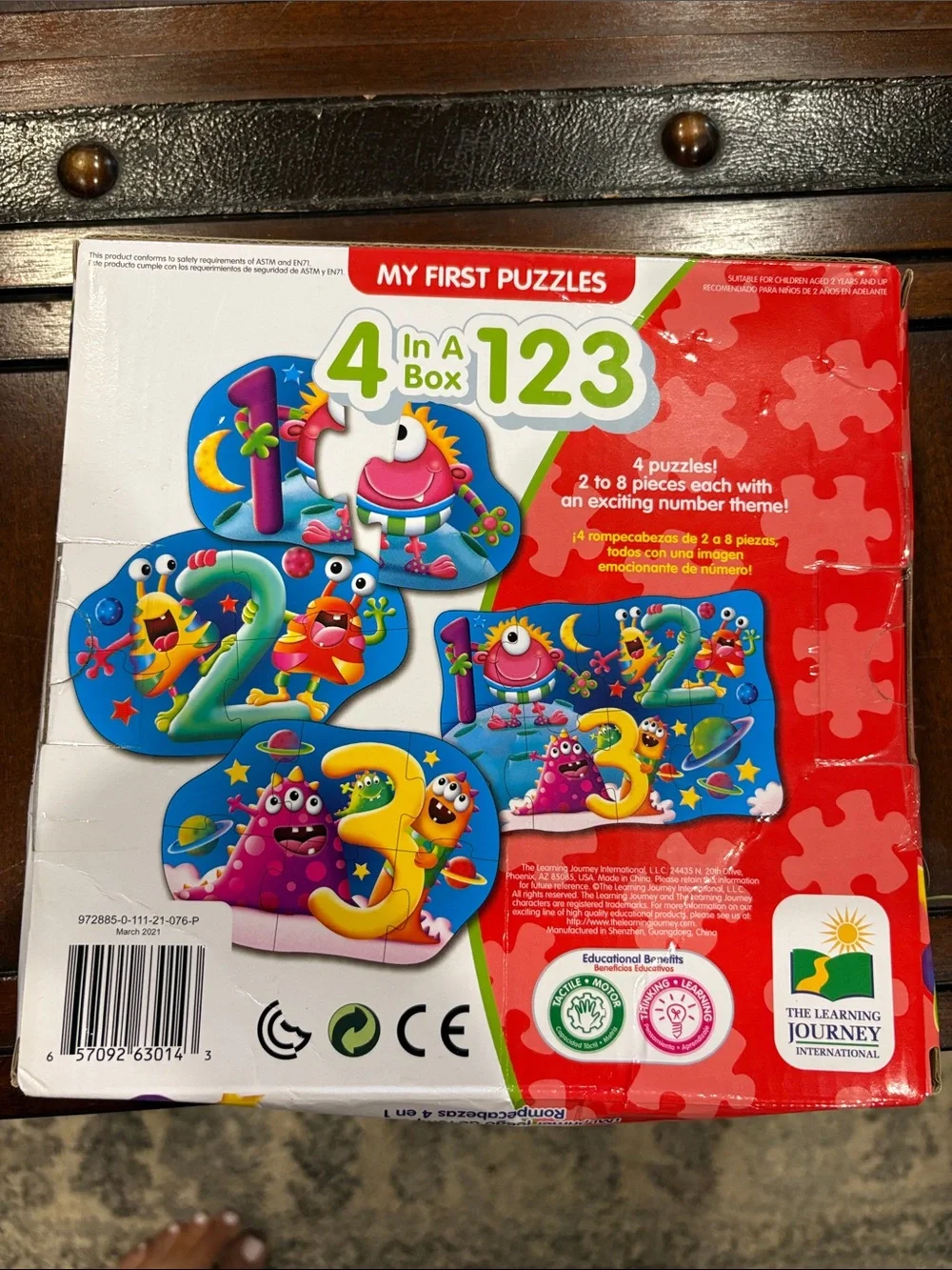 The Learning Journey My First Puzzles 4-in-1 123 Numbers Puzzle - Red